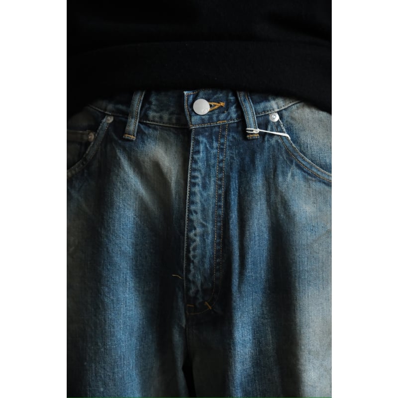 ANCELLM AGING MIDDLE STRAIGHT 5P DENIM PANTS |