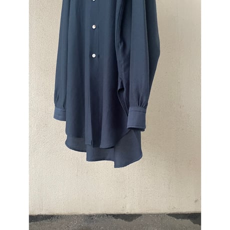 Aquellos Ojos Verdes AMUNDSEN TWILL BAND COLLAR LONGTAIL SHIRTS