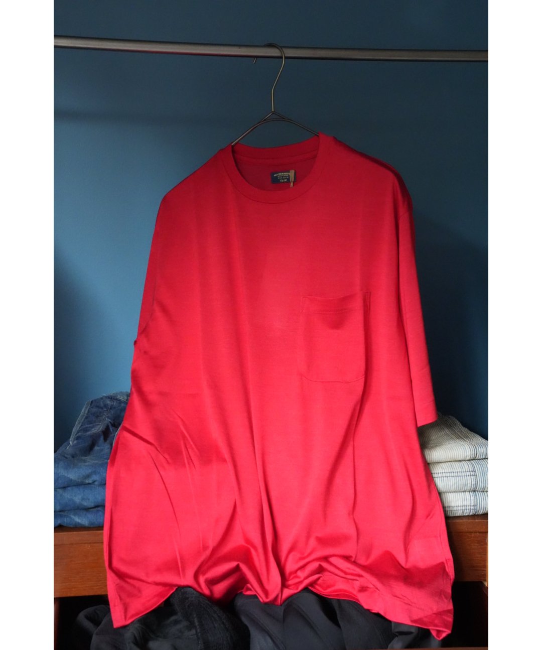 MAATEE&SONS Ex. WASHABLE SILK POCKET-TEE | Must