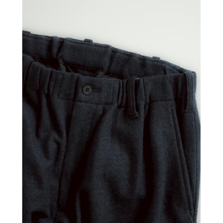 nonnotte Ex. "Super 120s Light Inlay Melton" Draping Track Pants