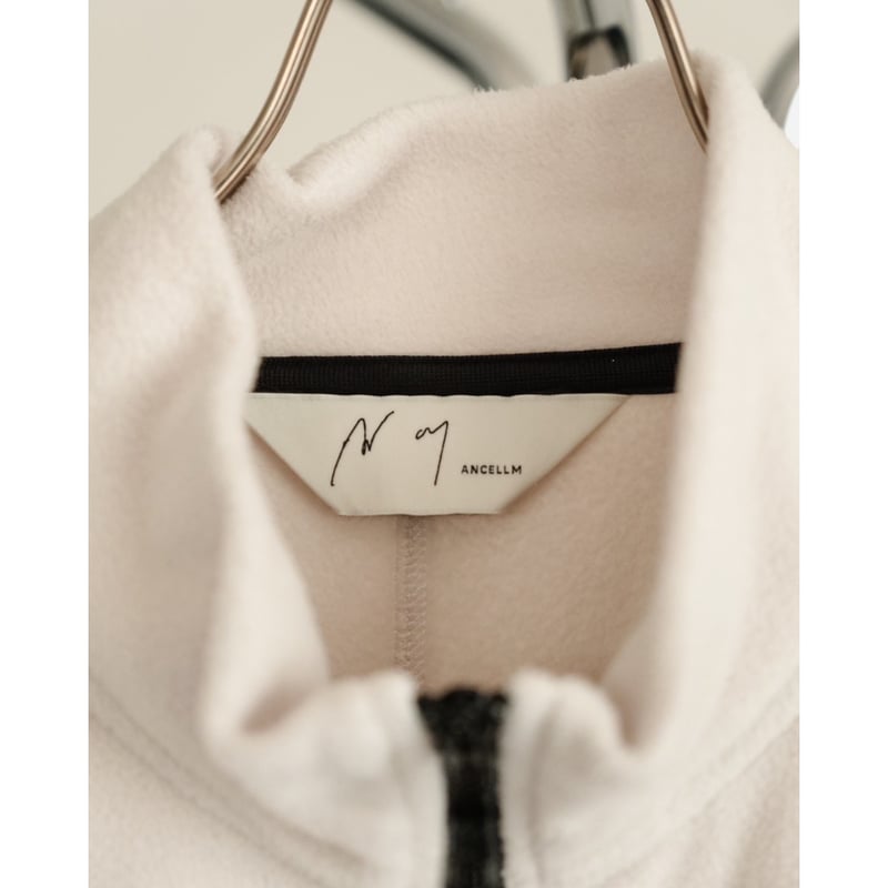 トップス ANCELLM FLEECE SWITCHING JACKET ancellm FLEECE SWITCHING JACKET WHITE