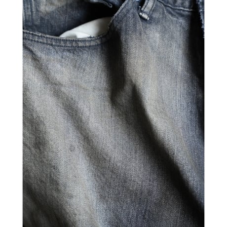 ANCELLM AGING WIDE DENIM 5P PANTS