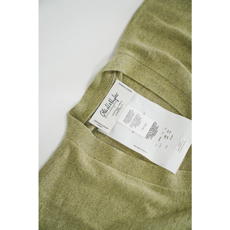Olde H&Daughter LINEN SILK PLAIN STITCH V NECK