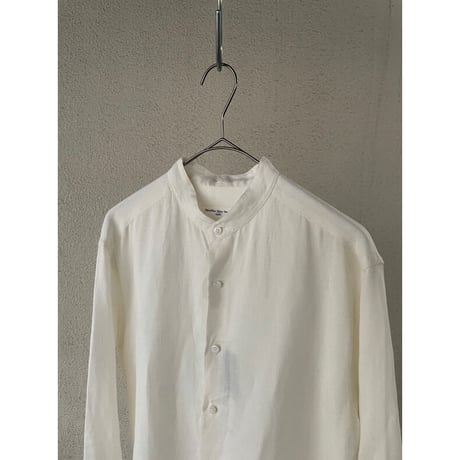 Aquellos Ojos Verdes Ex. DRESSED LINEN BAND COLLAR LONGTAIL SHIRTS