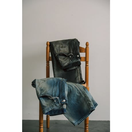 ANCELLM AGING MIDDLE STRAIGHT 5P DENIM PANTS