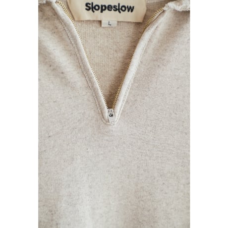slopeslow  Cotton/Linen Light French terry Half Zip