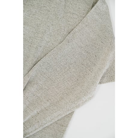 Olde H&Daughter LINEN SILK PLAIN STITCH V NECK L/S