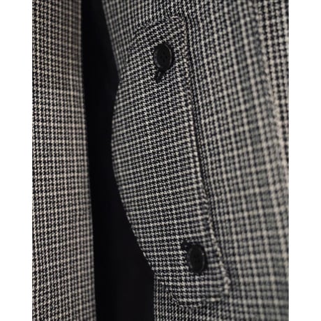 MAATEE&SONS 撚り杢HOUND TOOTH ハメ袖BALMACAAN COAT