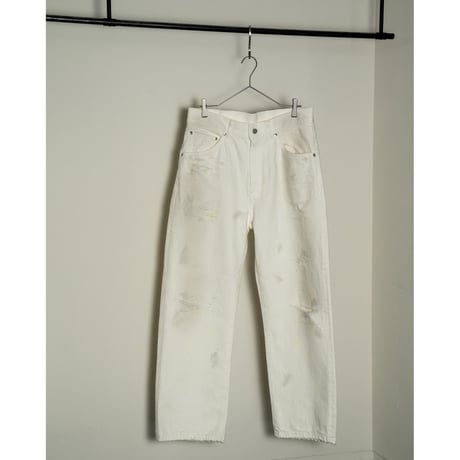 ANCELLM Ex. DAMAGE DENIM STRAIGHT 5P PANTS