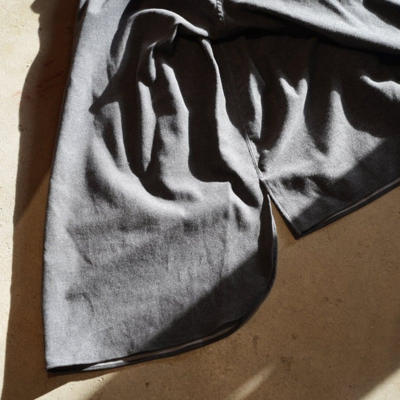 RAKINES Ex. Brushed Moleskin Stand collar shirt