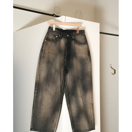 ANCELLM AGING WIDE DENIM 5P PANTS