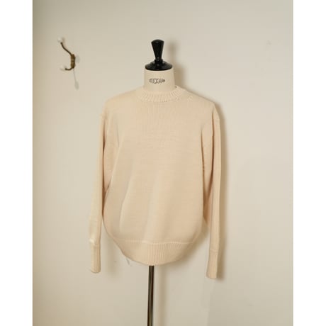 Olde H & Daughter WOOSTED WOOL CREW NECK P/O