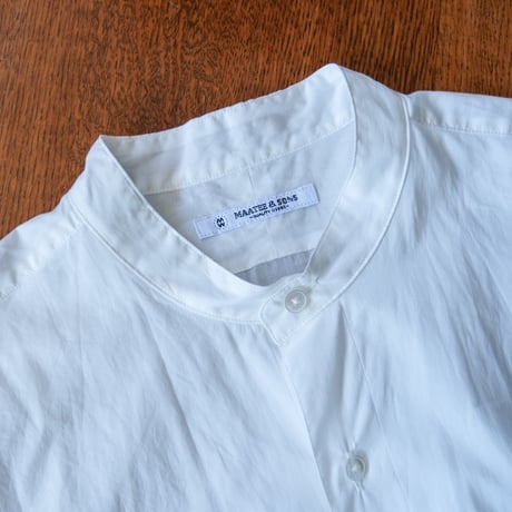 MAATEE&SONS "160番 TANSHI" 半無双BAND COLLAR SHIRTS