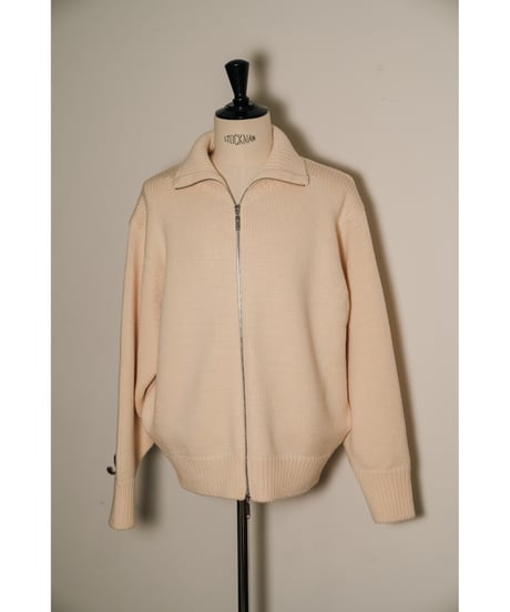 Olde H & Daughter Ex. WOOSTED WOOL DRIVERS KNIT JACKET