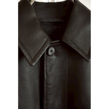 MAATEE&SONS SPANISH LAMB 裏カシミヤ LEATHER HALF COAT
