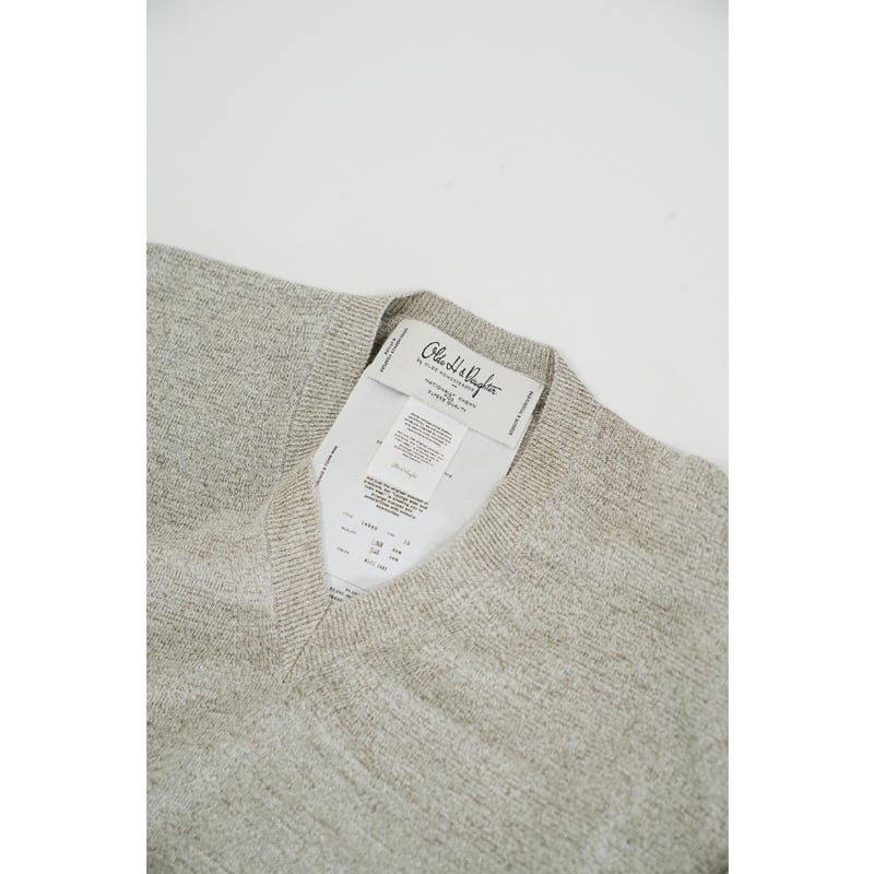 Olde H&Daughter LINEN SILK PLAIN STITCH V NECK