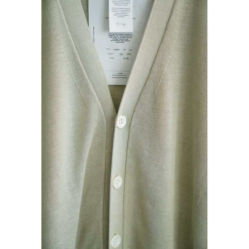 Olde H & Daughter SILK PLAIN STITCH CARDIGAN |