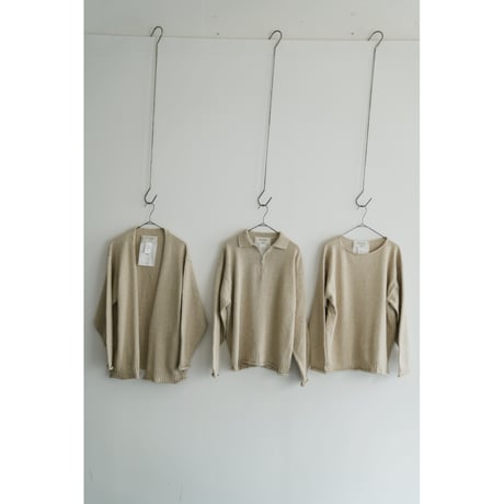 Olde H & Daughter SILK COTTON  BOAT NECK/HALF ZIP/CARDIGAN