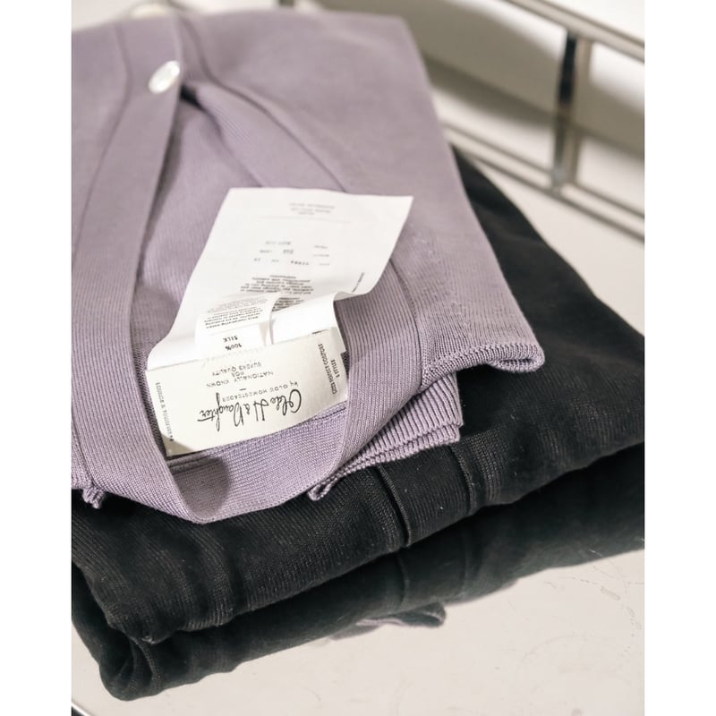 Olde H & Daughter SILK PLAIN STITCH CARDIGAN |