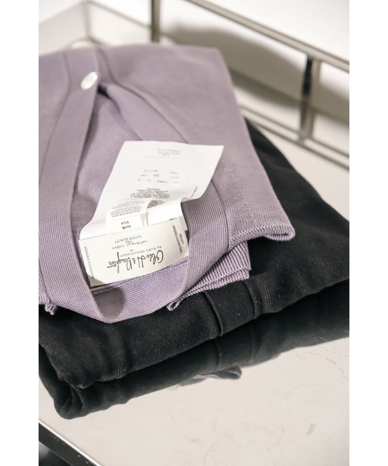 Olde H & Daughter SILK PLAIN STITCH CARDIGAN |