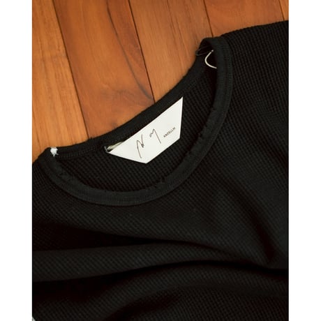 ANCELLM DAMEGE WAFFLE CREW LS T-SHIRT
