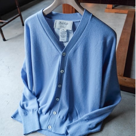 Olde H & Daughter AGED CASHMERE PLAIN STITCH CARDIGAN