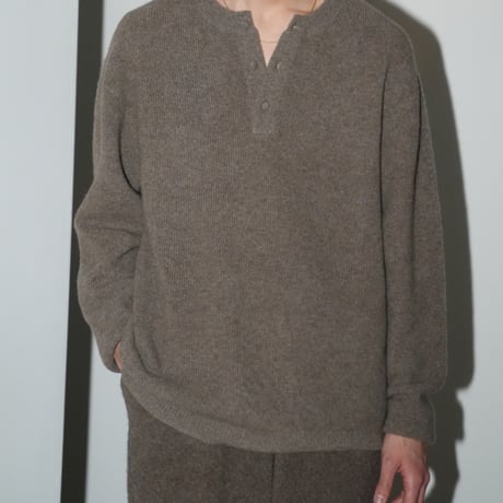 WALENODE  innocent YAK Henley-neck sweater