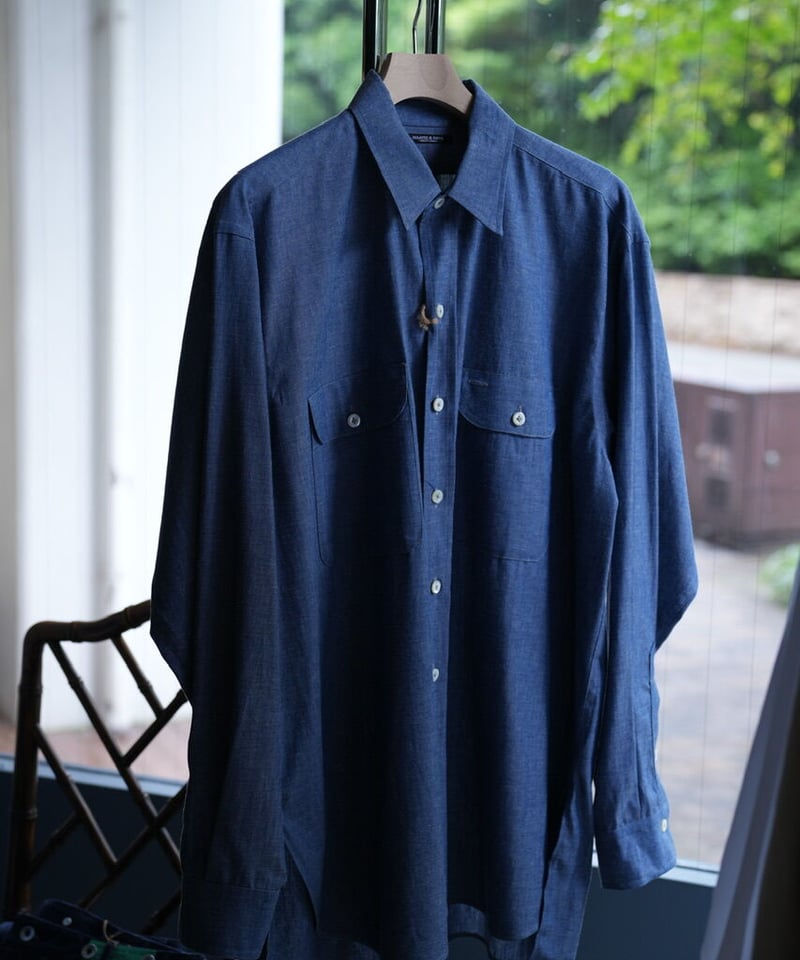 新品】MAATEEu0026SONS WORK SHIRTS アマ撚り シャンブレー - シャツ