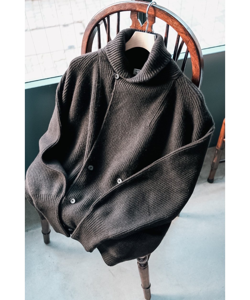 MAATEE&SONS Ex. CASHMERE SHAWL COLLAR CARDIGAN MAATEE&SONS Ex. CASHMERE SHAWL COLLAR CARDIGAN