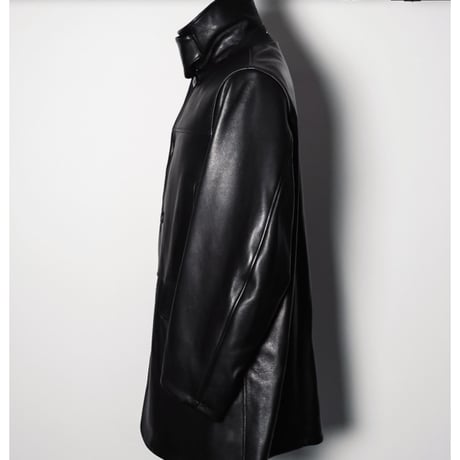 MAATEE&SONS LAMB LEATHER CAR COAT 裏CASHMERE