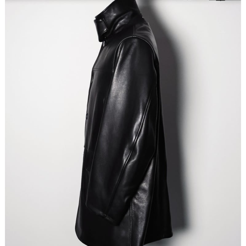 MAATEE&SONS LAMB LEATHER CAR COAT 裏CASHMERE | M