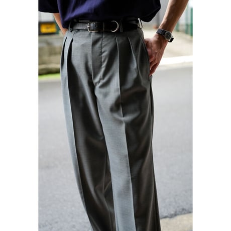 MAATEE&SONS Ex. FOREVER SLACKS 2TUCK STRAIGHT -June-