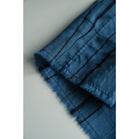 MAATEE&SONS Ex."H WOOL PLAID" OPEN COLLAR SHIRTS FRINGE