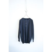Olde Homesteader "YOUTH" Ex. CASHMERE INTERLOCK HENLEY NECK LONG SLEEVE