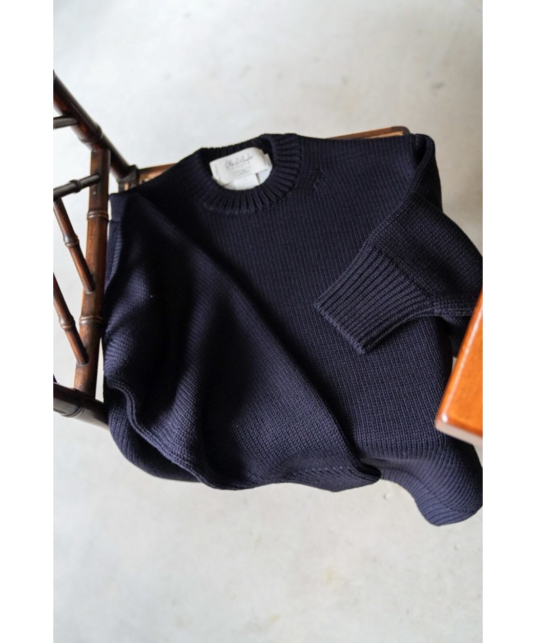 Olde H & Daughter Ex. WOOSTED WOOL CREW NECK P/