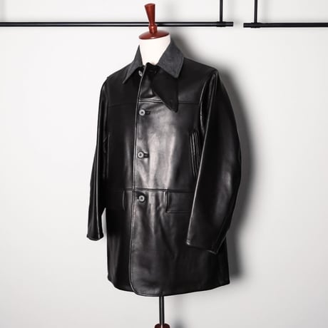 MAATEE&SONS LAMB LEATHER CAR COAT 裏CASHMERE