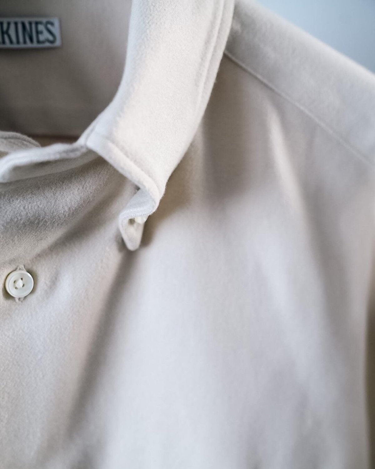 RAKINES Cotton work flannel B.D. shirt | Muster