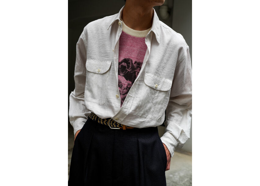 MAATEE&SONS Ex. M＆WOOLEE RINGER TEE (red) | Mus