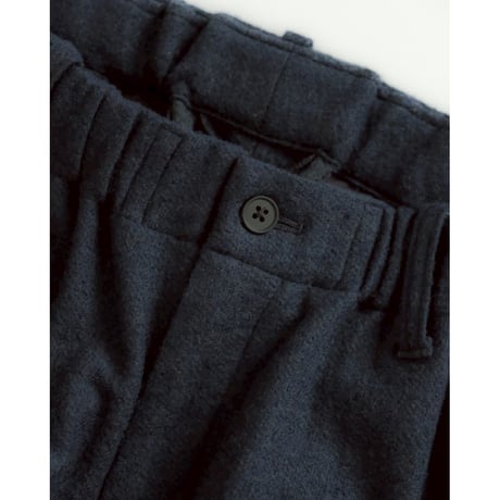 nonnotte Ex. "Super 120s Light Inlay Melton" Draping Track Pants