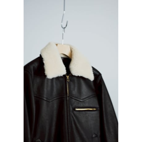 MAATEE&SONS Ex. DEER LEATHER JK 襟MOUTON