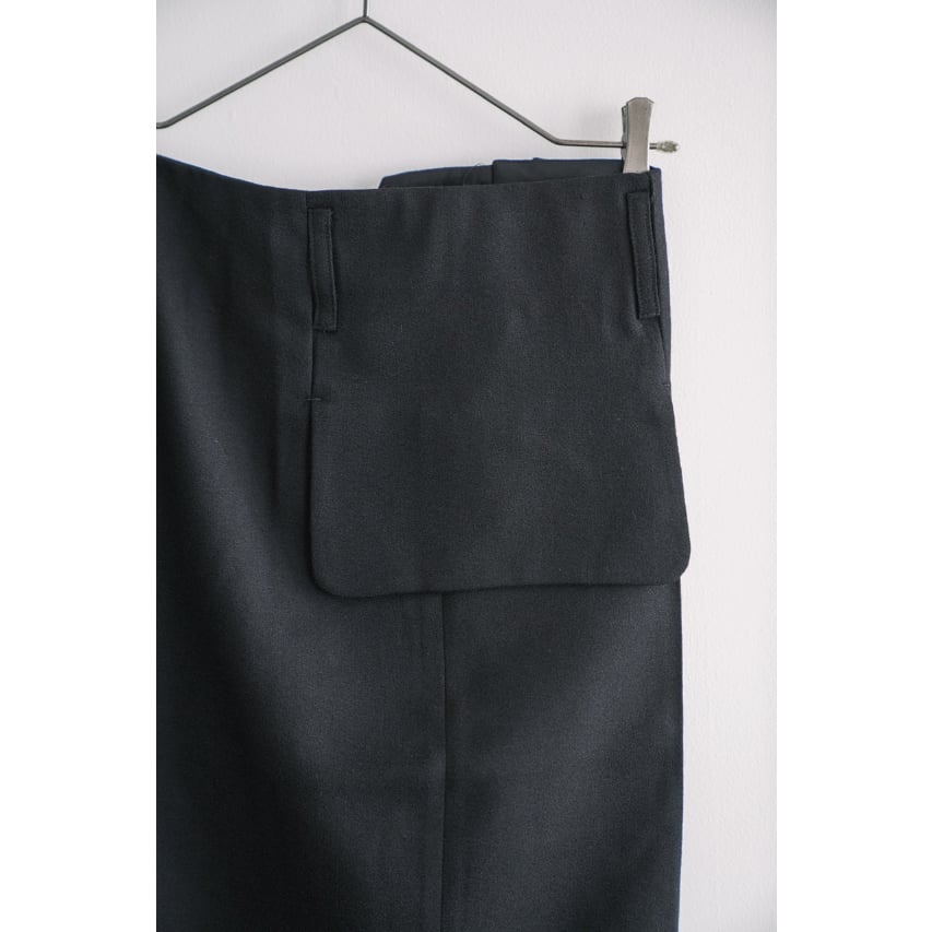 LEA BOBERG FLAP POCKET TRS - BRITISH WOOL CREP