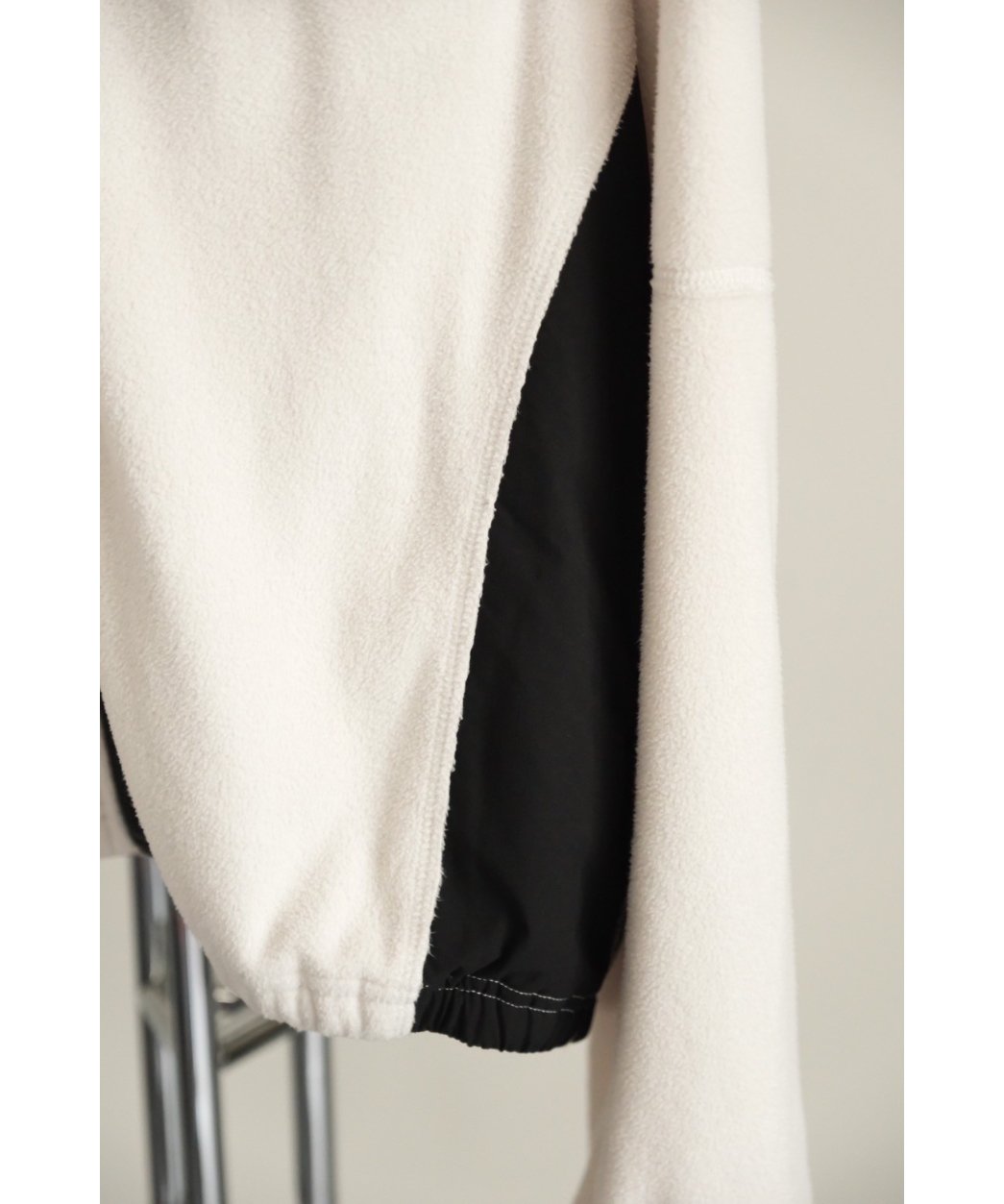 トップス ANCELLM FLEECE SWITCHING JACKET ancellm FLEECE SWITCHING JACKET WHITE