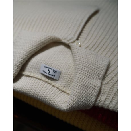 MAATEE&SONS CASHMERE LOW GAUGE POLO SKIPPER SWEATER
