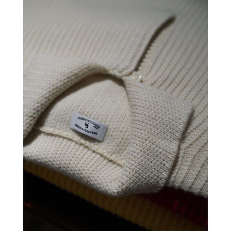 MAATEE&SONS CASHMERE LOW GAUGE POLO SKIPPER SWE