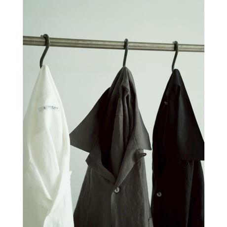 MAATEE&SONS FINE HEMP S/S OPEN COLLAR SHART