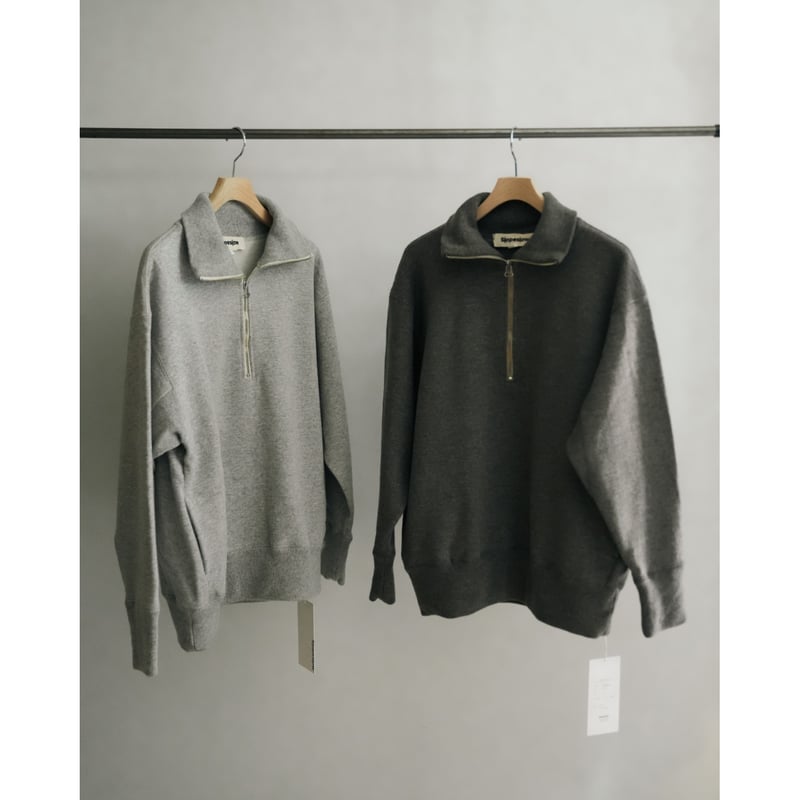 SLOPESLOW WOOL FRENCH TERRY ハーフジップ Slopeslow Ex.WOOL FRENCH TERRY HALF ZIP SWEATSH