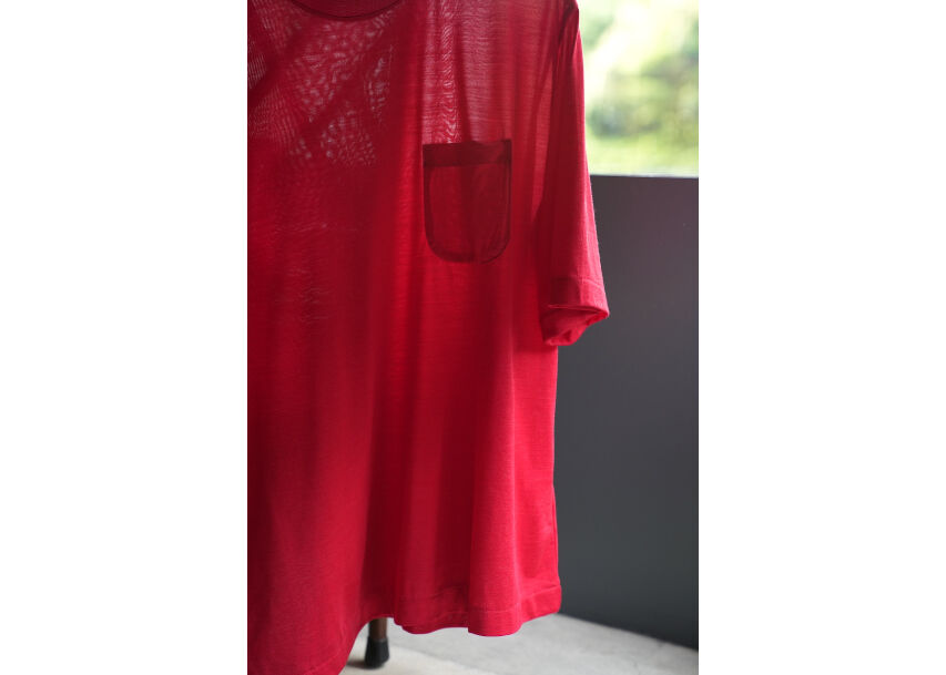 MAATEE&SONS Ex. WASHABLE SILK POCKET-TEE | Must
