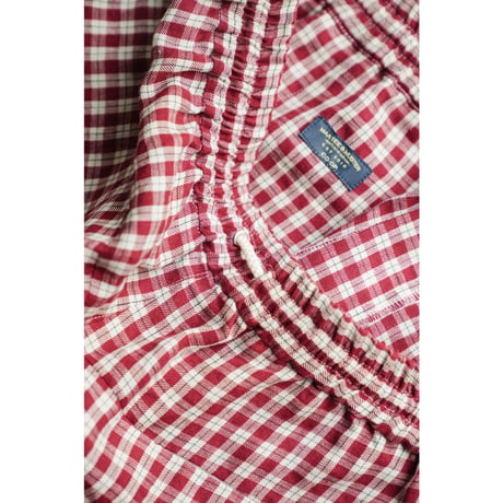 MAATEE&SONS Ex. "LINEN/SILK CK" S.S. SHORTS "PORORI"