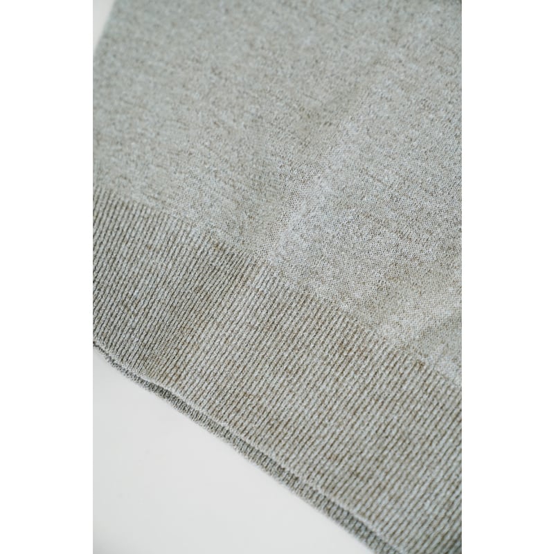 Olde H&Daughter LINEN SILK PLAIN STITCH V NECK