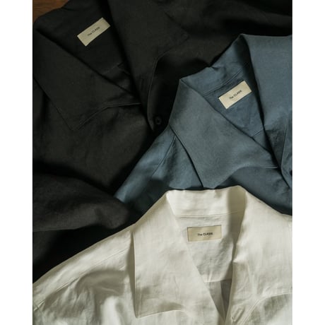 THE CLASIK CLASSIC LINEN POPLINE SHARK COLLAR SHIRT